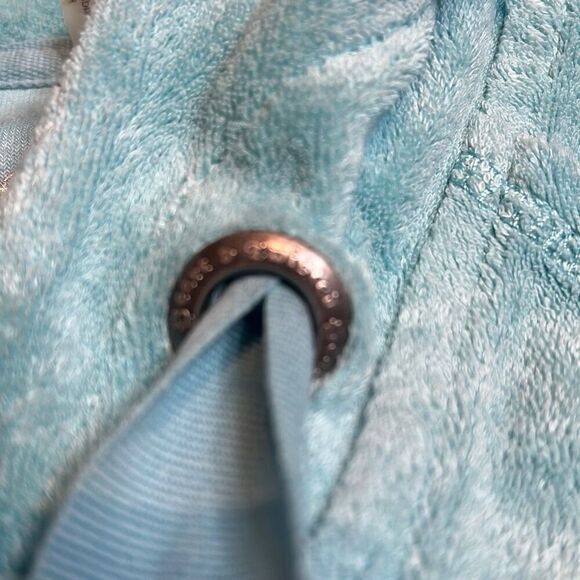 Twisted Heart Terry Cloth  Blue Fitted Hoodie - Picture 5 of 11